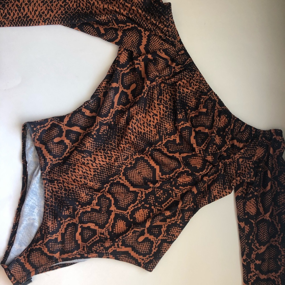 Nasty Gal Snake Off-the-shoulder Body Suit NWT
